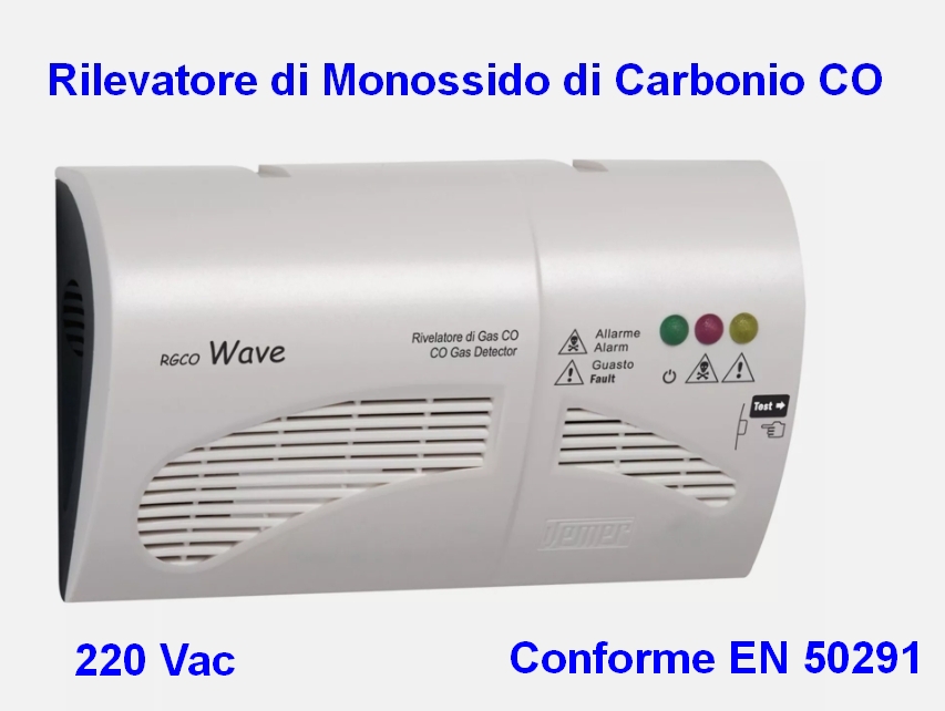 Rilevatore Monossido di Carbonio CO certificato